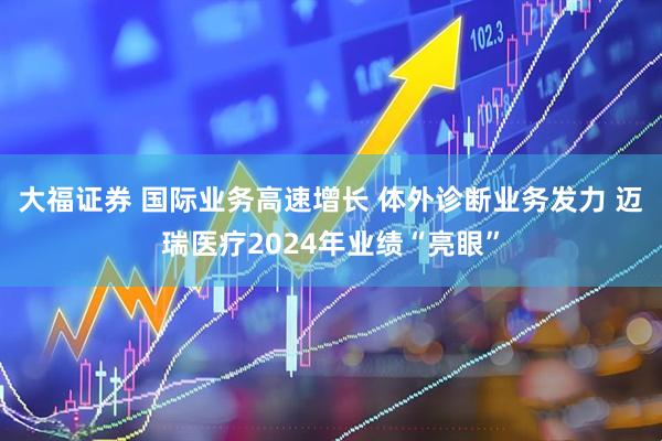 大福证券 国际业务高速增长 体外诊断业务发力 迈瑞医疗2024年业绩“亮眼”